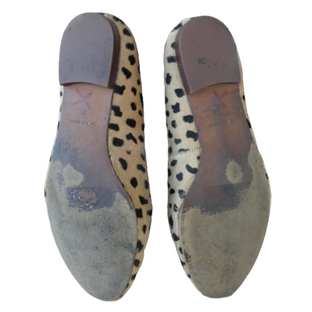 Madewell Frances Loafers Animal Print Leopard Calf Hair Flats Chunky Comfort 9 - Picture 8 of 9